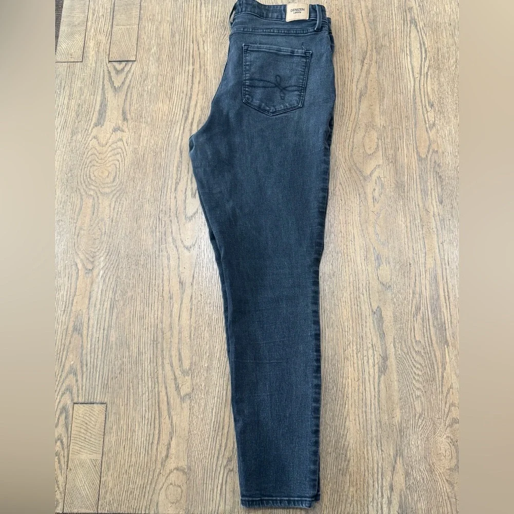 Denizen Levi’s Mens 33x30 Black Slim Straight Jeans Stretch Dark Wash Denim